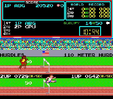 Hyper Olympic (bootleg) screen shot game playing